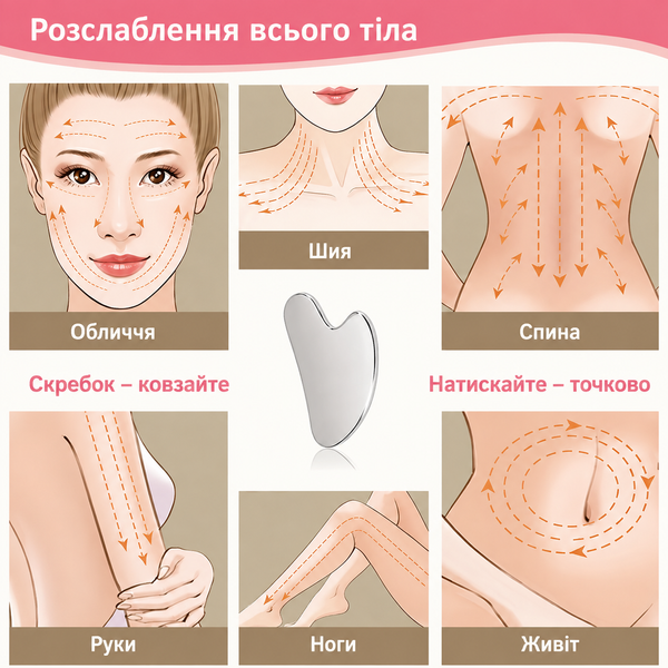 Шкребок Гуаша металевий "Лапка"  8&times;6 см, 1 мм СМ0013 фото